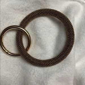 gold hoop keychain